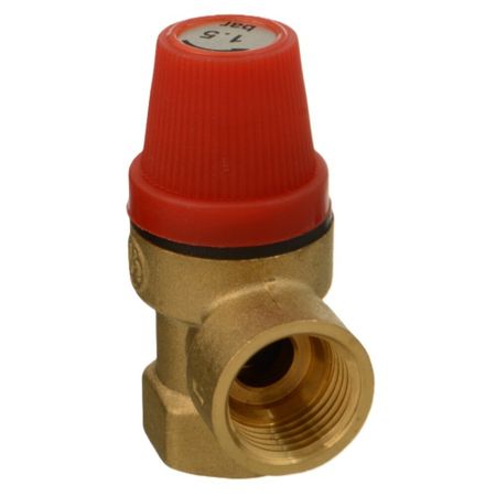 Клапан предохранительный Terma 1/2 ВР(г) х 1/2 ВР(г) 1,5 бар для систем отопления 120 °С KVs 0,5 (88081) предохранительный клапан для компрессора из латуни 1 12 кг