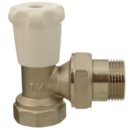 Клапан регулирующий угловой Terma 3/4 НР(ш) х 3/4 ВР(г) для радиатора KVs 1,61 (26229) leenkea крышки для труб радиатора 4 шт 15 мм