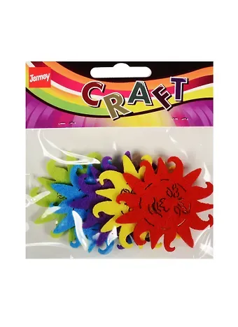 Набор для творчества Вырубки из фетра однослойные, солнце, 5шт