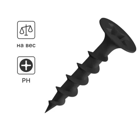 Саморезы по дереву и гипсокартону Standers потайные острые фосфатированные 3.5x30 на вес 10 заповедей успешного брака