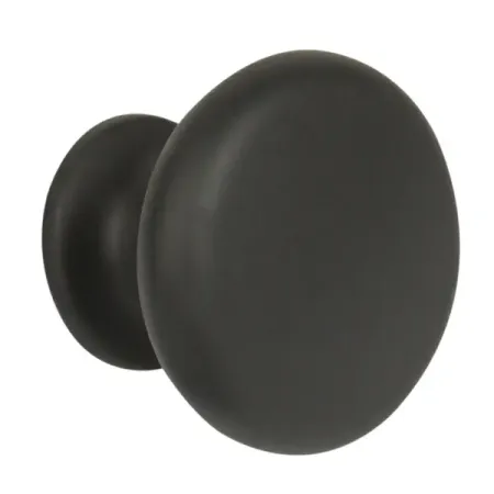 Мебельная ручка-кнопка 163 цвет матовый черный