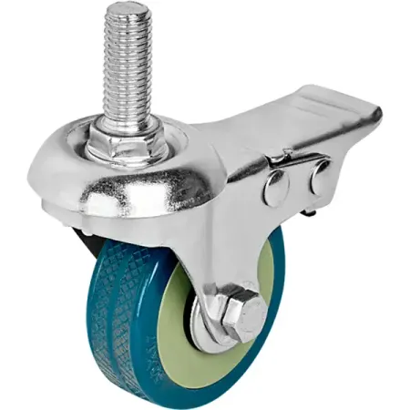 Колесо поворотное с тормозом 50 мм до 50 кг цвет серый