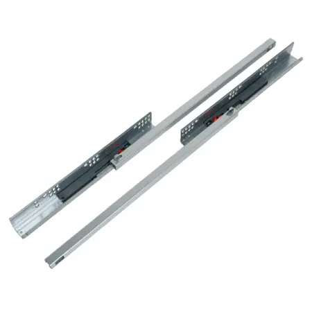 Мебельные направляющие скрытого монтажа 500 мм сталь цвет серебро