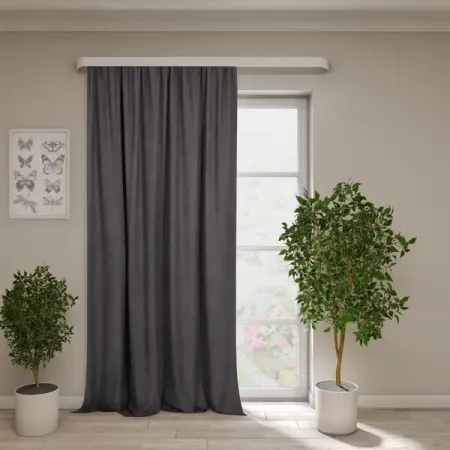 Штора на ленте Маро 150x270 см цвет графит лента бордюрная cellfast гофра 15cм графит 9м
