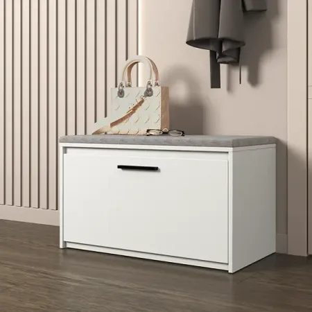 Банкетка Лион 80х49х41.7 см ЛДСП цвет белый книга с наклейками ашан красная птица многоразовые расставь мебель в доме