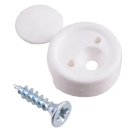 Зеркалодержатель с шурупом пластик цвет белый 4 шт.