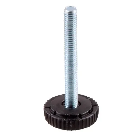 Мебельная ножка регулируемая пластик М6x50 мм матовый черный нагрузка до 5 кг 4 шт. опора мебельная 50х27мм м6 регулируемая