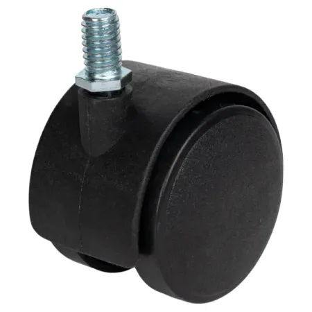 Колесо поворотное без тормоза 50 мм до 50 кг с резьбой цвет черный