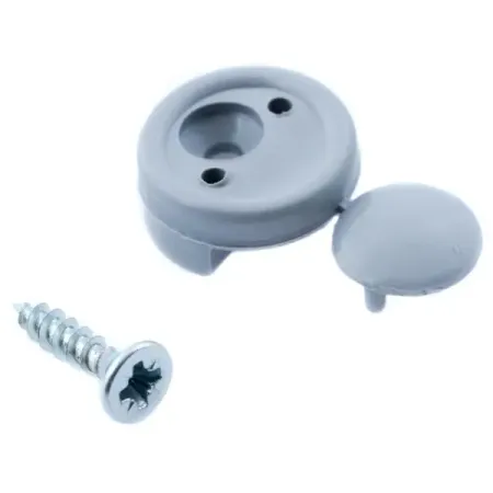 Зеркалодержатель 17 мм пластик цвет серый 4 шт.