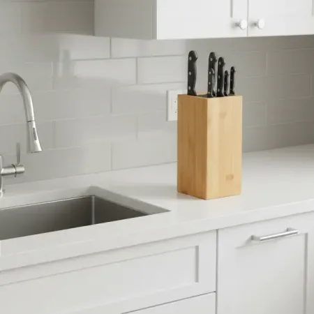 Лоток для ножей 1 отсек Mallony 10.4х10.4х23 см бамбук цвет бежевый