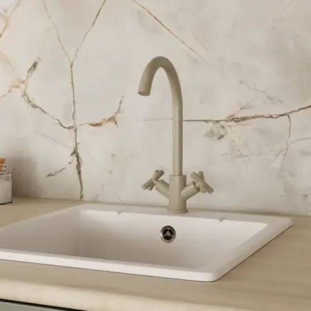 Смеситель для кухни Орель общая высота 34 см цвет бежевый