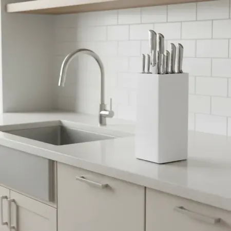 Подставка для ножей 1 отсек Mallony 10х10х22.5 см полипропилен цвет белый комплект титановых винтов для складных ножей 5 ов