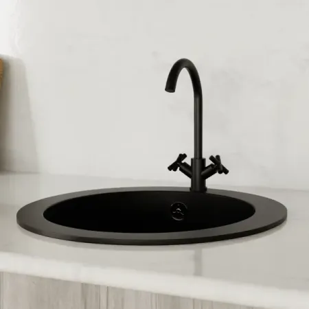 Смеситель для кухни Орель общая высота 34 см цвет черный смеситель для кухни ledeme l74998a 3 поворотный излив 202мм