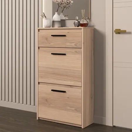 Шкаф для обуви Лион 60х103.9х24 см 2 ящика ЛДСП цвет дуб комано латунные ручки для мебели kungsphan антикварный стиль