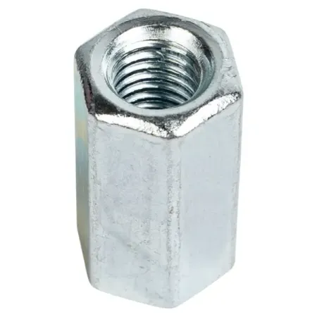 Гайка переходная удлиненная шестигранная М8 DIN 6334 сталь оцинкованная 4 шт. оцинкованная гайка с четырьмя когтями м3 м12