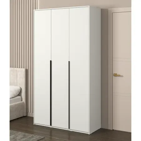 Шкаф распашной Бергамо с 3 дверями 120x220x46.6 см ЛДСП цвет белый защитный   для задней камеры заднего вида автомобиля подходит для jeep wrangler jl 2018 2019 2020 2021 2022 внешний декоративный   аксессуар