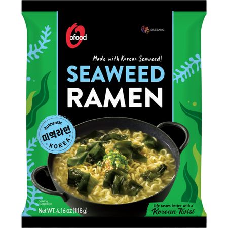 Лапша Daesang O'Food рамен, морские водоросли 118 г мука пшеничная белонежная хлебопекарная высший сорт 2 кг