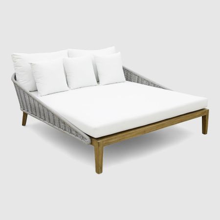 Диван-шезлонг Rumah Anda Komodo с подушками белый 180х160х80 см