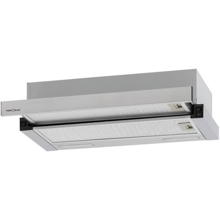 Кухонная вытяжка встраиваемая Krona Gerda T 600 Inox PB 59,5 см нержавеющая сталь кнопочный переключатель lanboo 16 мм 16а нержавеющая