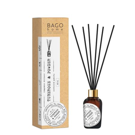 Аромадиффузор с палочками Bago home Тубероза и пудра 40 мл moonbiffy миниатюрная фигурка свиньи из растительного волокна