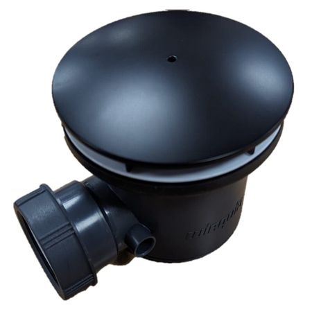 Сифон для душевого поддона Wirquin Black Touch 1 1/2х40 мм проточный с выпуском d90 мм с соединением 40/50 мм (30120734)