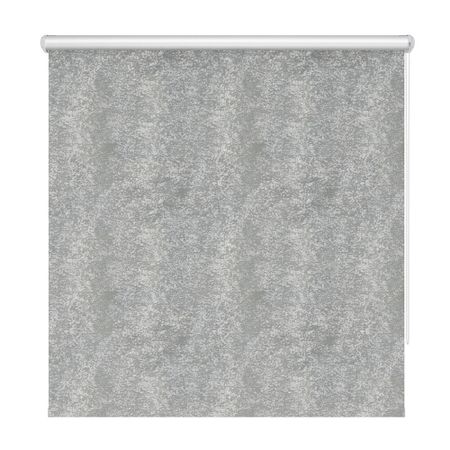Рулонная штора блэкаут 100х160 см Decofest Марбл мини серая