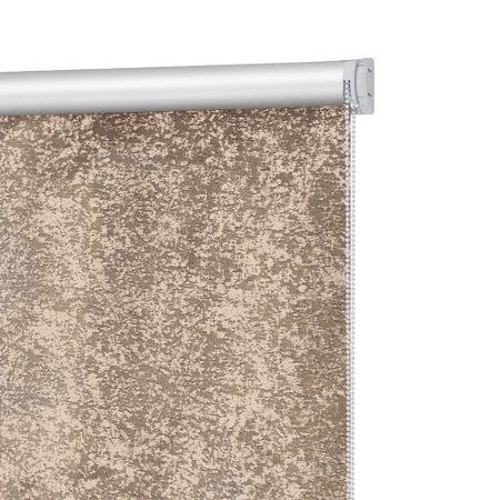 Рулонная штора блэкаут 120х160 см Decofest Марбл мини коричневая