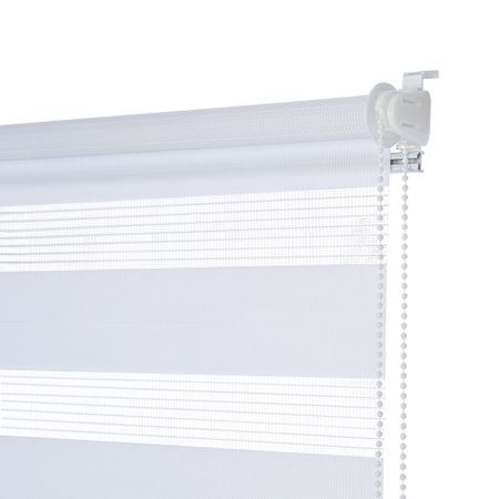 Рулонная штора день-ночь 60х160 см Decofest Бейс мини белая