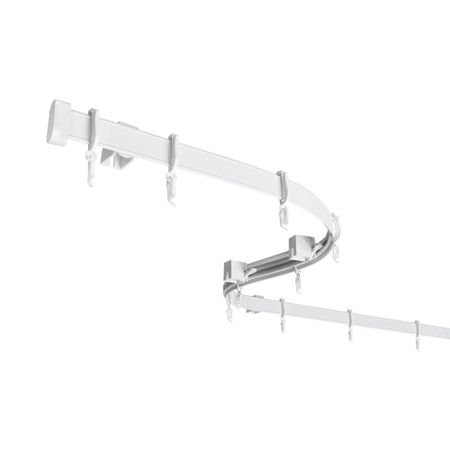 Карниз потолочный пластмассовый однорядный гибкий Лайт 600 см белый