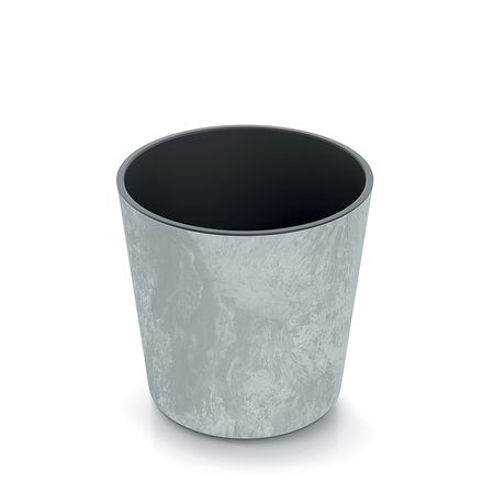 Кашпо Urbi round серое 30х29 см классическое кашпо lamela sp zo o lilia с вкладышем серое 19х36 4 см