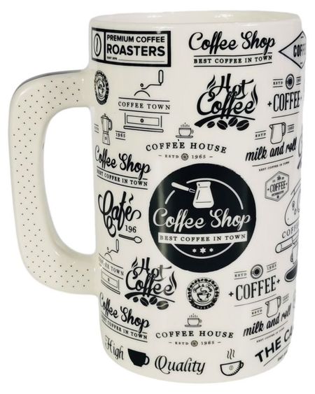 Кружка Millimi Газета фарфоровая, 1 л