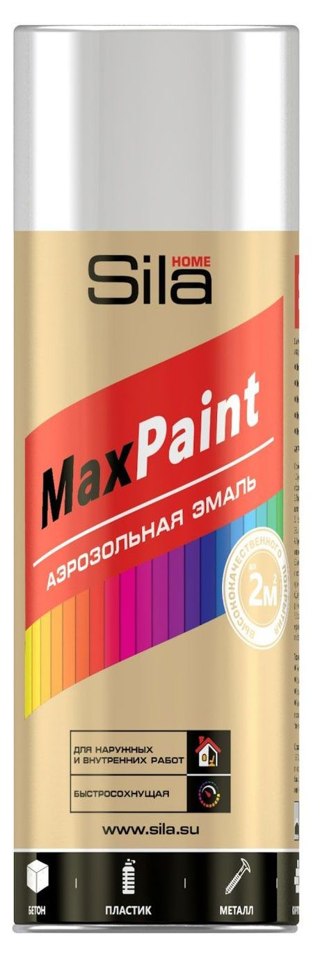 Эмаль Sila универсальная белая глянцевая RAL9003, 520 мл