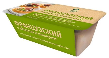 Паштет из печени птиц Галерея Вкуса Французский яблоко инжир, 146 г