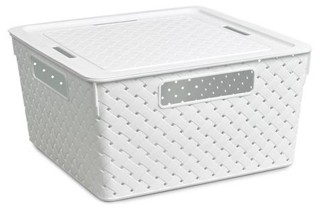 Коробка с крышкой Береста белая, 11 л