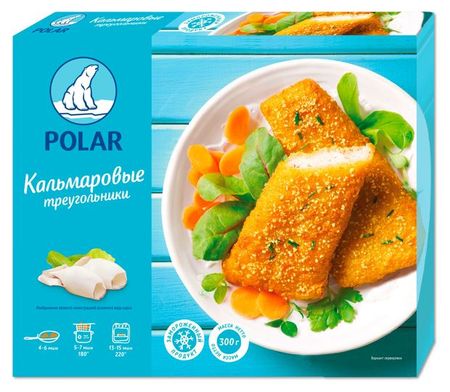Котлеты Треугольники Polar кальмаровые в панировке, 300 г