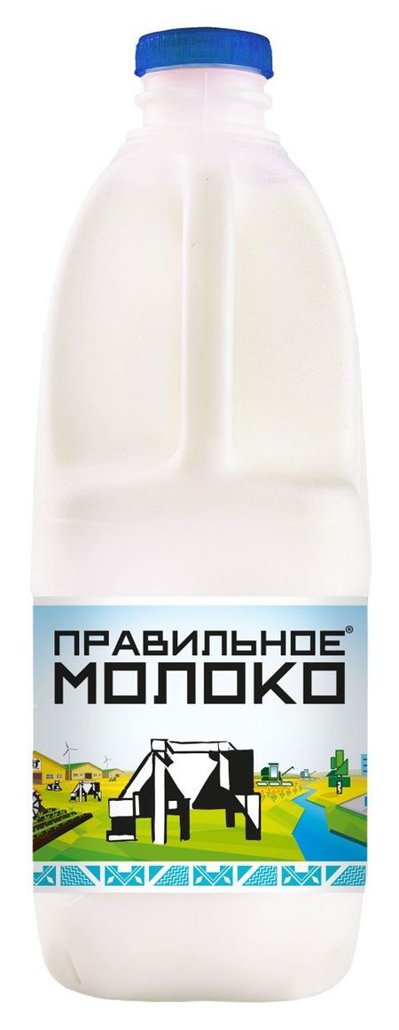 Молоко пастеризованное питьевое Правильное Молоко 1,5% БЗМЖ, 2 л