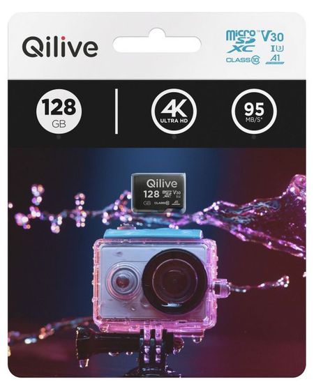 Карта памяти Qilive microSDХC 128 Гб без адаптера