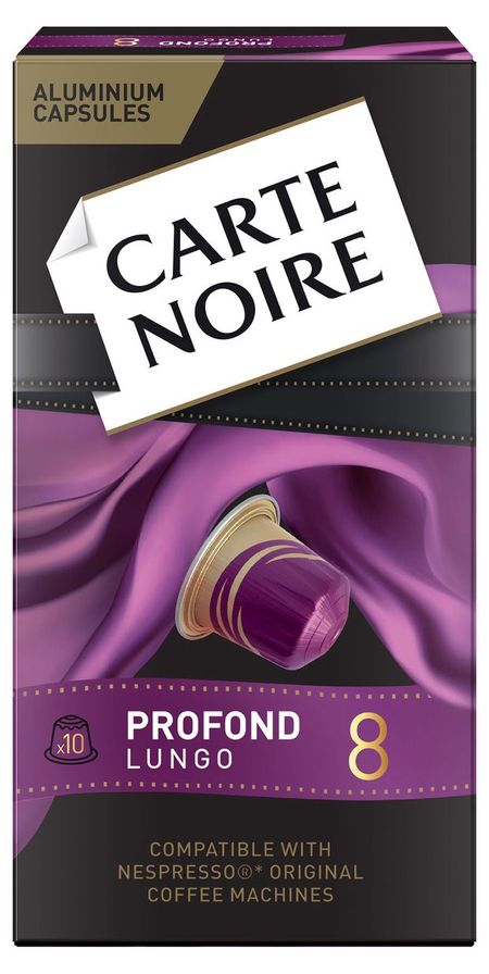 Кофе в капсулах Carte Noire Profond Lungo 8 для системы Nespresso 10 шт Франция, 52 г