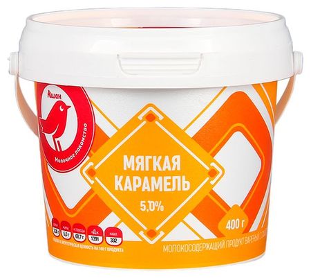Мягкая карамель АШАН Красная птица вареная с сахаром 5% БЗМЖ, 400 г