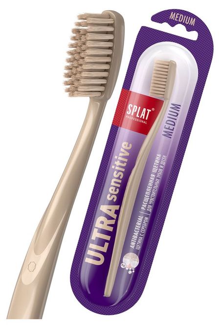 Зубная щетка Splat Sensitive для чувствительных зубов средняя, 1 шт современные подходы к эндодонтическому лечению зубов