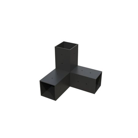 Соединитель для профильной трубы 3-х позиционный 50х50 мм грунт черный