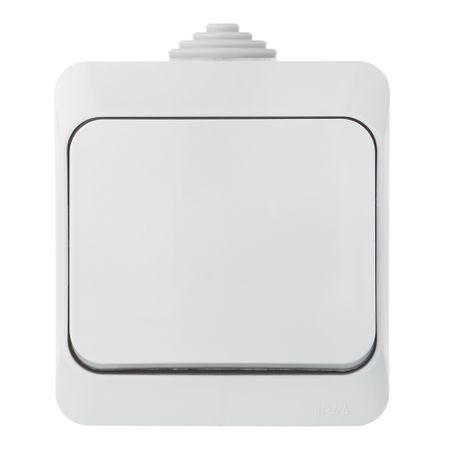 Переключатель Systeme Electric Этюд одноклавишный накладной серый (BA10-046C)