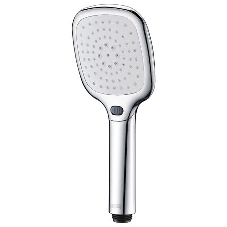 Лейка для душа WasserKraft 55х250 мм 3 режима без шланга пластик белая/хром (A065)