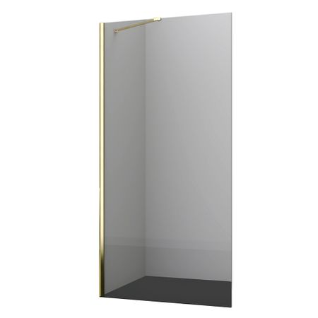 Душевая перегородка Walk in WasserKraft Aisch золото 100х200 см стекло прозрачное 6 мм (55W44)