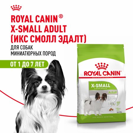 Сухие корма Royal Canin Корм сухой для взрослых собак очень мелких размеров от 10 месяцев, X-Small Adult (500 г)