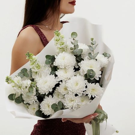 Букет живых цветов БУКЕТНАЯ ЛАВКА Лунный свет