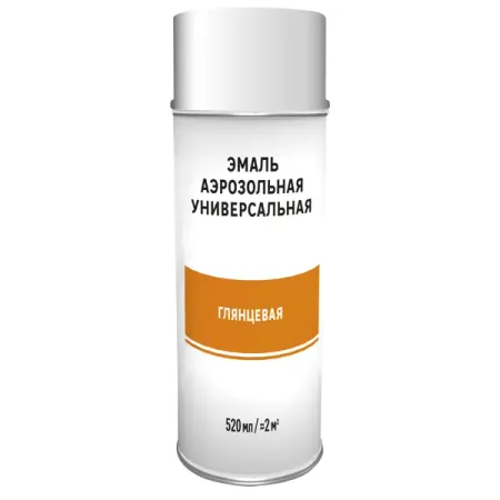 Эмаль аэрозольная декоративная глянцевая цвет белый 520 мл