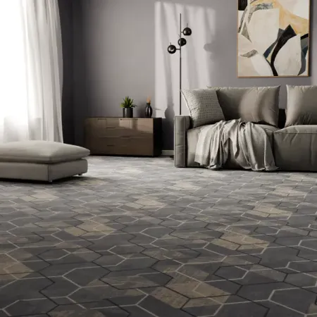 Ковровое покрытие полиамид Milan принт серый, 2 м