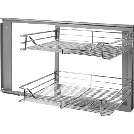 Волшебный уголок для кухни Vidage левый 86x52.7x47.5 см цвет хромированный
