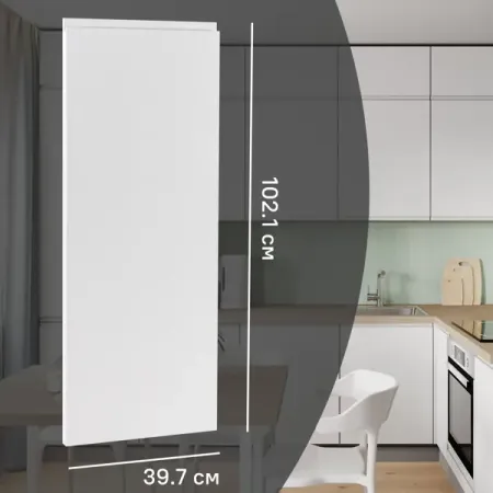 Фасад кухонного шкафа Токио 39.7x102.1 см DELINIA ID МДФ цвет белый скрытые ручки шкафа ручки для кухонного шкафа ручки для ящиков ручки из алюминиевого сплава для мебели длинные мебельные ручки